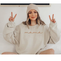 Mama Embroidered Sweatshirt, Mama Embroidered Shirt, Gift for Mom, Valentines Day Gift, Personalized Mama Shirt, Cute Women 124