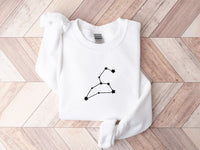 Leo Embroidered Zodiac Sweatshirt Constellation Sweater, Horoscope Sweatshirt, Zodiac Birthday, Taurus Gemini Cancer Virgo Aquarius Pisces
