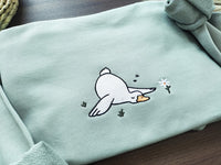 Duck And Daisy Embroidered Crewneck Sweatshirt,Silly Goose Sweatshirt,Flower Sweatshirt ,Funny Sweatshirt, Gifts for friends,Gift for her
