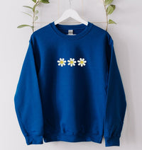 Embroidered Floral Daisy Sweatshirt, Minimalist Daisy Sweatshirt, Embroidered Hoodie,  Embroidered Flower Sweatshirt,  Nature Sweatshirt