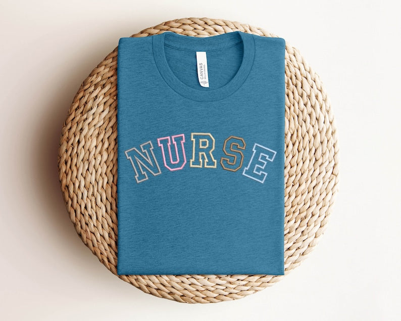 Embroidered Nurse Sweatshirt, Embroidered Nursing Shirt, Embroidered Registered Nurse Shirt, Nursing Hoodie, Nursing School Shirt, Nursing