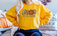 Embroidered Pumpkin Spice Latte Shirt, Tis The Season Shirt, Embroidered Fall Shirt, Touchdown Fall Sweatshirt, Embroidered Thanksgiving Tee