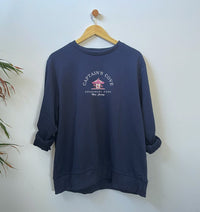 Embroidered Sweatshirt | 100% Cotton Handmade Sweater Jumper Design | Captain's Cove Amusement Park Embroidery
