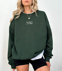 Be Kind to Your Mind Sweatshirt Embroidered Sweatshirt Mental Health Sweatshirt  Embroidered Crewneck Vintage Sweatshirt