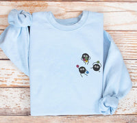 Embroidered Soot Long Sleeve Shirt | Embroidery Sweater | Anime Gifts | Crewneck Sweatshirt