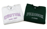 Custom Embroidered Sweatshirt, Varsity Crewneck, College Letters Sweater, Retro Sweatshirt, Name on Sleeves, Personalized Crewneck