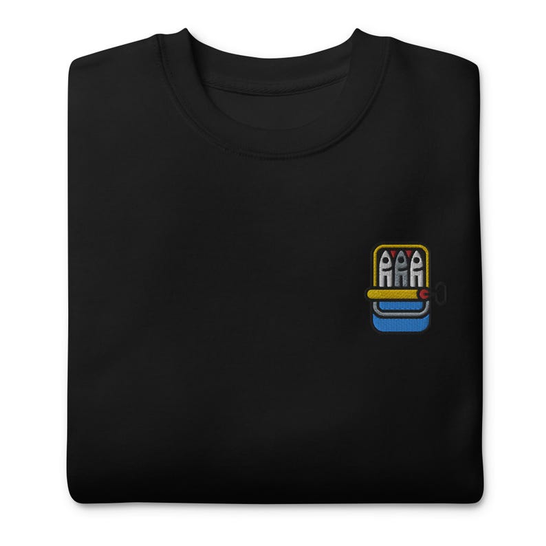 Sardines Embroidered Sweatshirt | Cute Canned Fish Gift | Sustainable Premium Sweater | Multiple Colors | Unisex For Him & Her