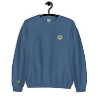 Matcha Embroidered Crewneck Sweatshirt, Matcha Gift, Matcha Lover Sweater, Matcha Mug Latte Art, Embroidery Sweater, Cute Matcha Tea Shirt
