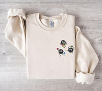 Embroidered Soot Long Sleeve Shirt | Embroidery Sweater | Anime Gifts | Crewneck Sweatshirt