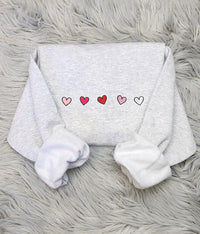 Cute Mini Hearts Embroidered Crewneck | Valentine's Crewneck | Mini Hearts | Gift For her | Cute Crewneck | Mini Embroidery