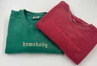 Comfort Colors Custom Embroidered Sweatshirt, Custom Text Sweatshirt, Personalized Crewneck Sweater, Custom Embroidery,  Mother's Day Gift