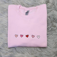 Cute Mini Hearts Embroidered Crewneck | Valentine's Crewneck | Mini Hearts | Gift For her | Cute Crewneck | Mini Embroidery
