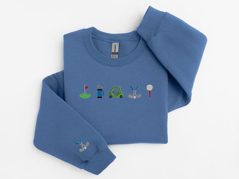 Embroidered Golf Sweatshirt, Golf Girl Sweatshirt, Golf Crewneck, Cute Golfing Shirt, Golf Hoodie, Preppy Golf Shirt, Golf Embroidery Design